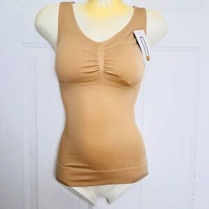 Joyshaper Women's Bodyshaper with Removable Bra Tan Size M